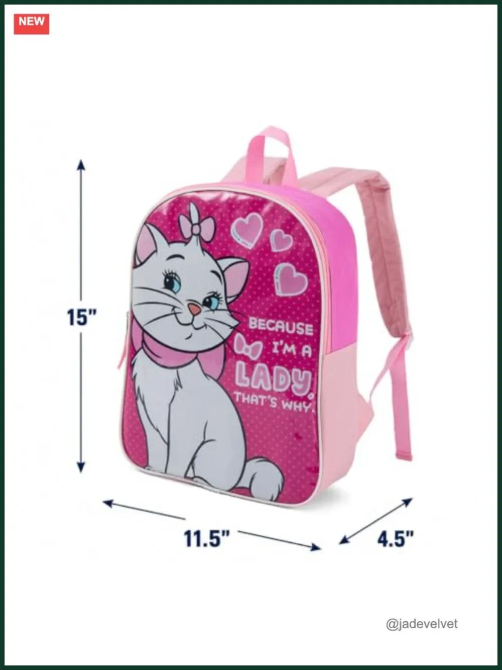 Kids Backpack with Padded Straps & Zip Compartment - 15 Inch